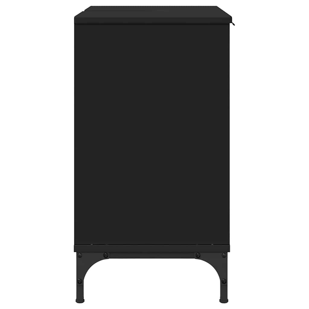 Baderomsvaskeskap Svart 60,5 x 33,5 x 61 cm Konstruert tre