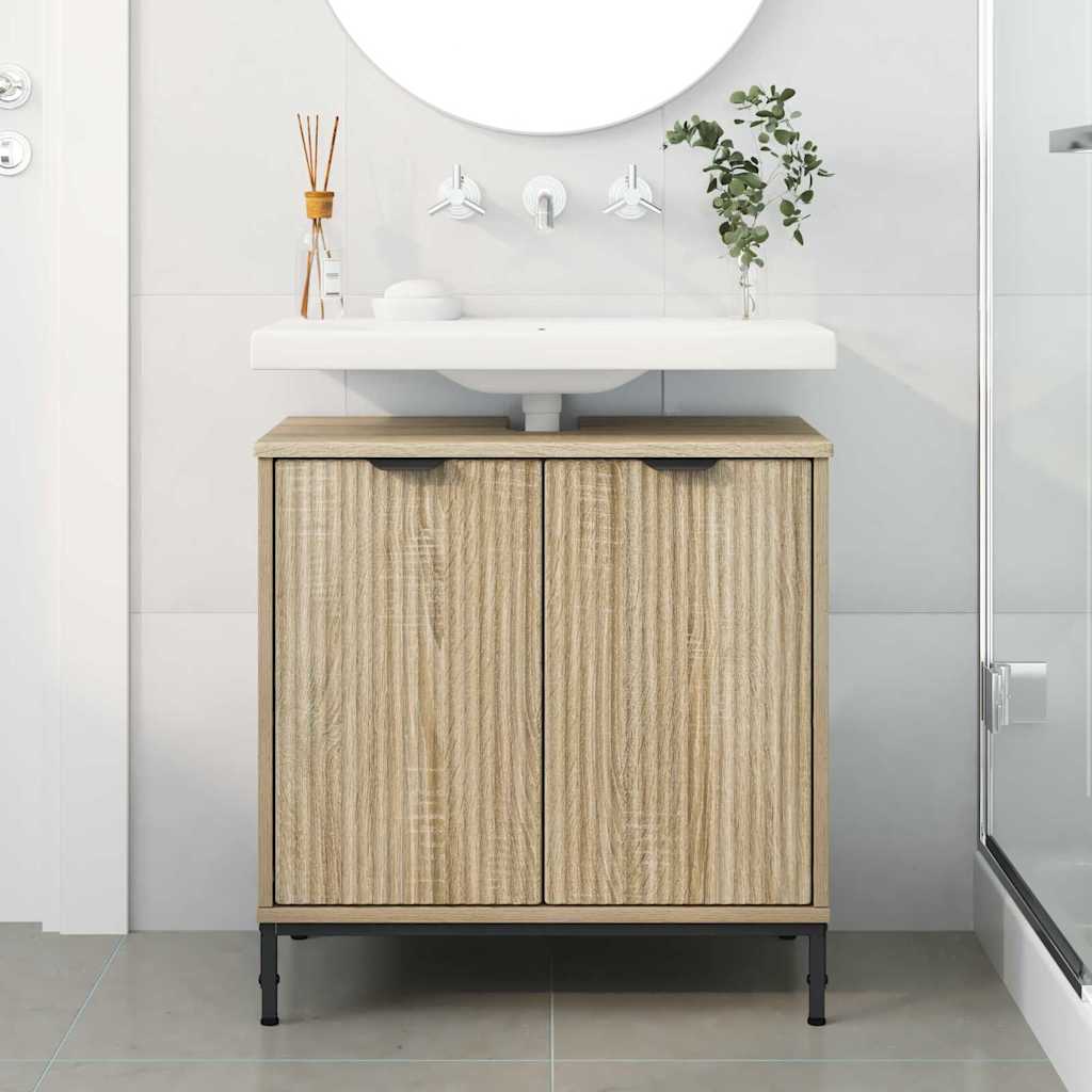 Baderomsvaskeskap Sonoma eik 60,5 x 33,5 x 61 cm Konstruert tre