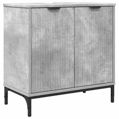 Baderomsvaskeskap Betonggrå 60,5 x 33,5 x 61 cm Konstruert tre