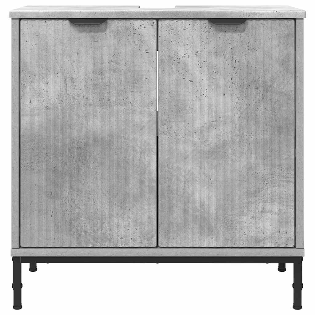 Baderomsvaskeskap Betonggrå 60,5 x 33,5 x 61 cm Konstruert tre