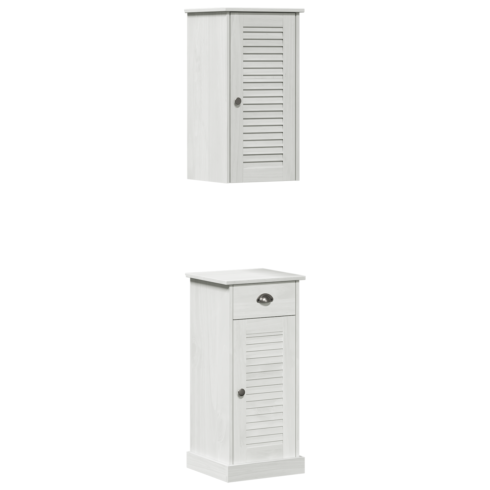 Baderomsinnredningssett 2 pcs Brun og hvit 37 x 34 x 80 cm