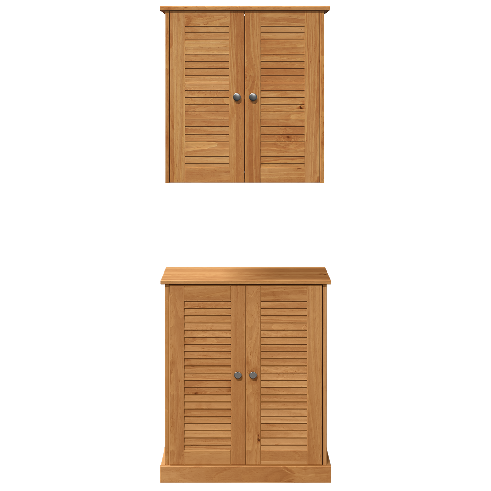 Baderomsinnredningssett med hylle 2 pcs Brun 67,5 x 34 x 80 cm