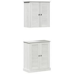 Baderomsinnredningssett med hylle 2 pcs Brun 67,5 x 34 x 80 cm