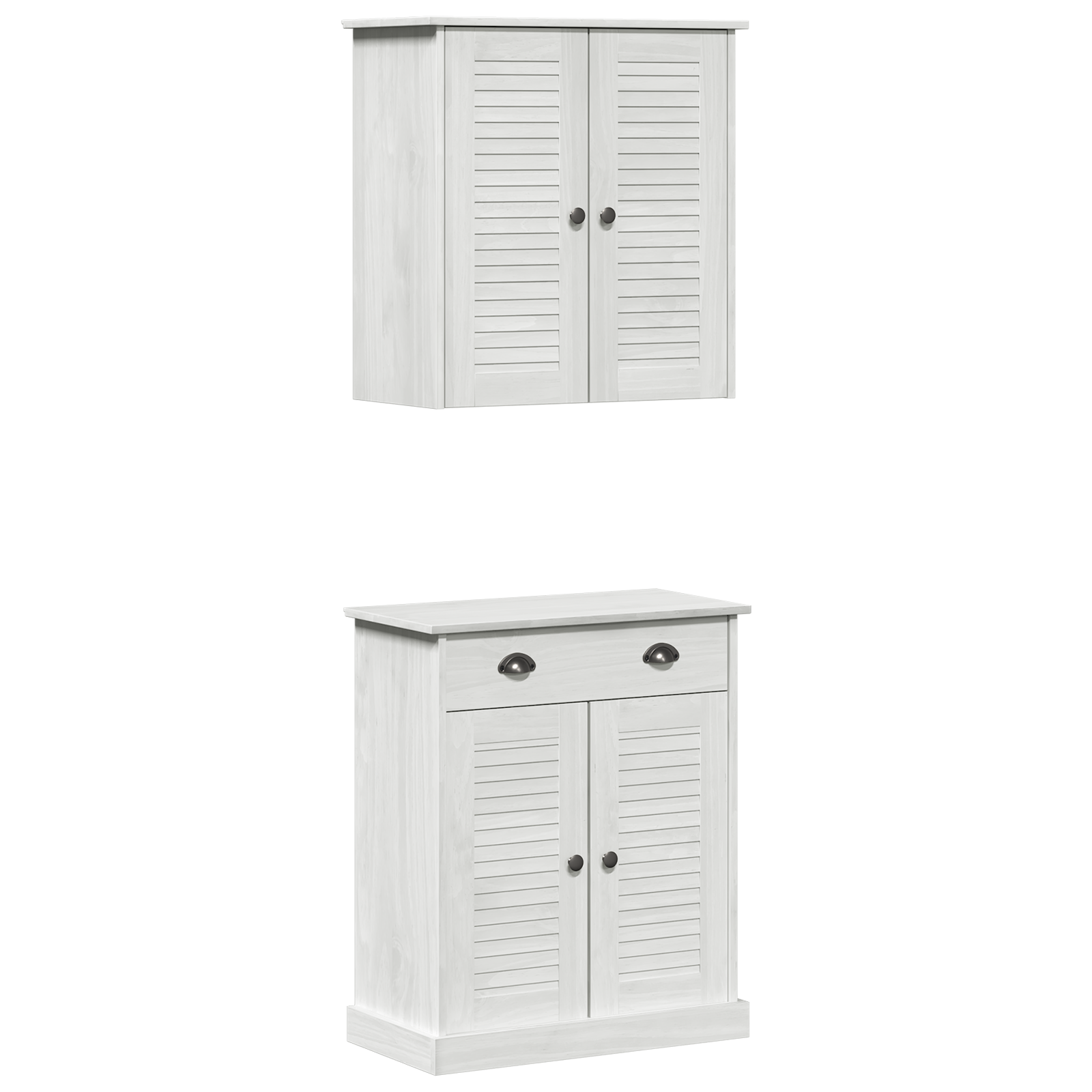 Baderomsinnredningssett med skuff med hylle 2 pcs Brun 67.5 x 34 x 80 cm