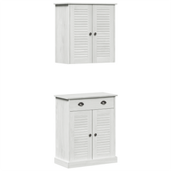 Baderomsinnredningssett med skuff med hylle 2 pcs Brun 67.5 x 34 x 80 cm