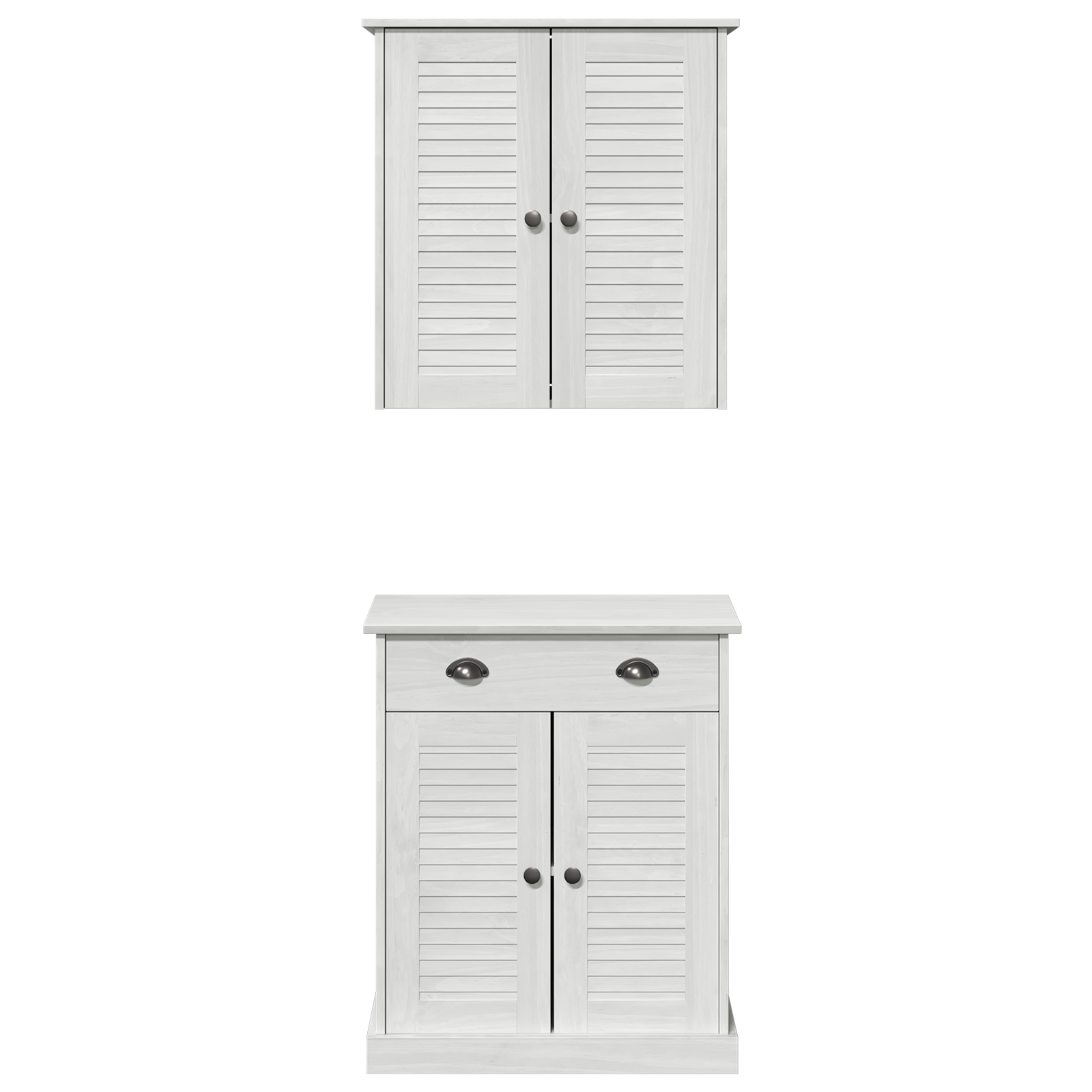 Baderomsinnredningssett med skuff med hylle 2 pcs Brun 67.5 x 34 x 80 cm