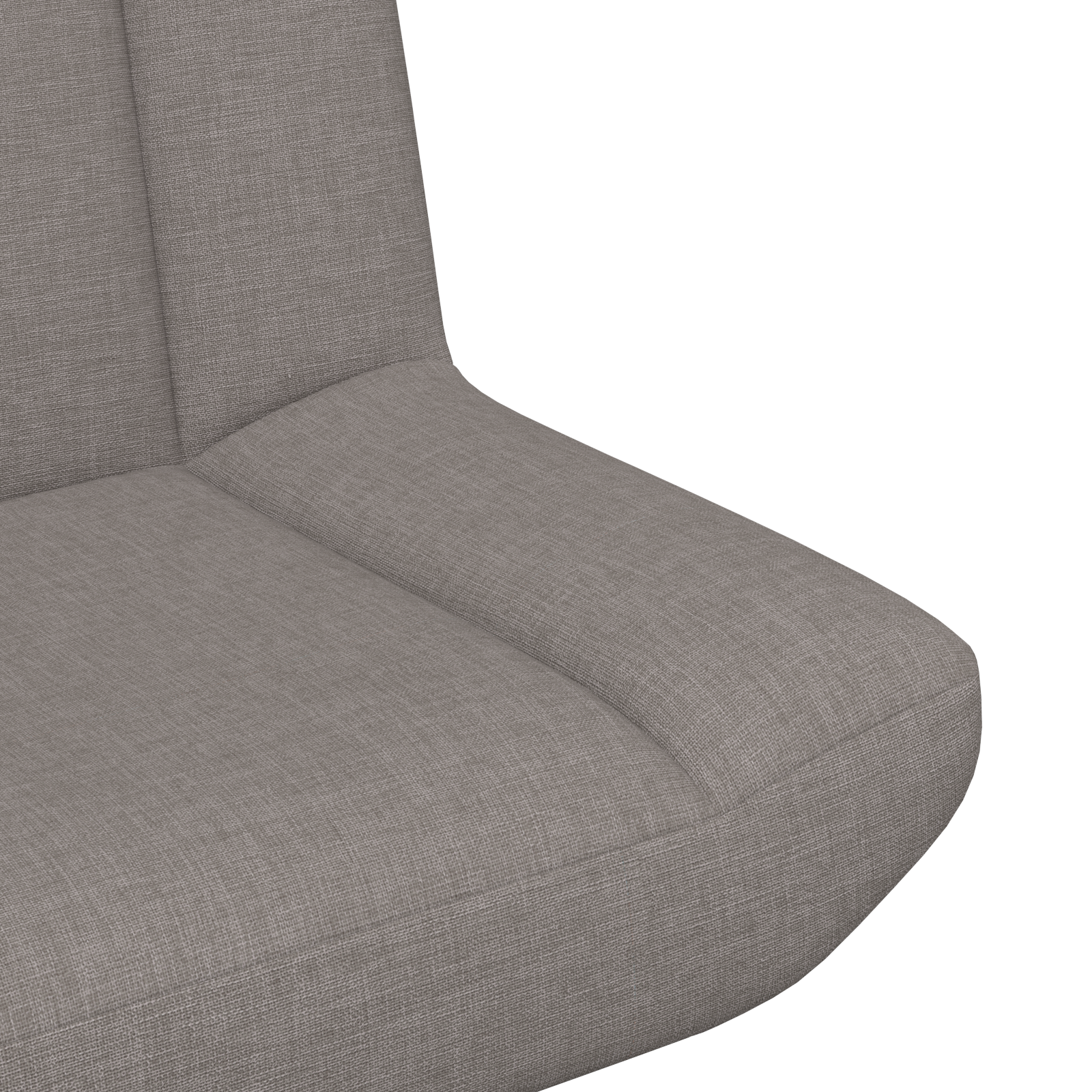 Accentstol Taupe Stoff, Metallbase Standard Ergonomisk