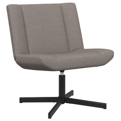 Accentstol Taupe Stoff, Metallbase Standard Ergonomisk