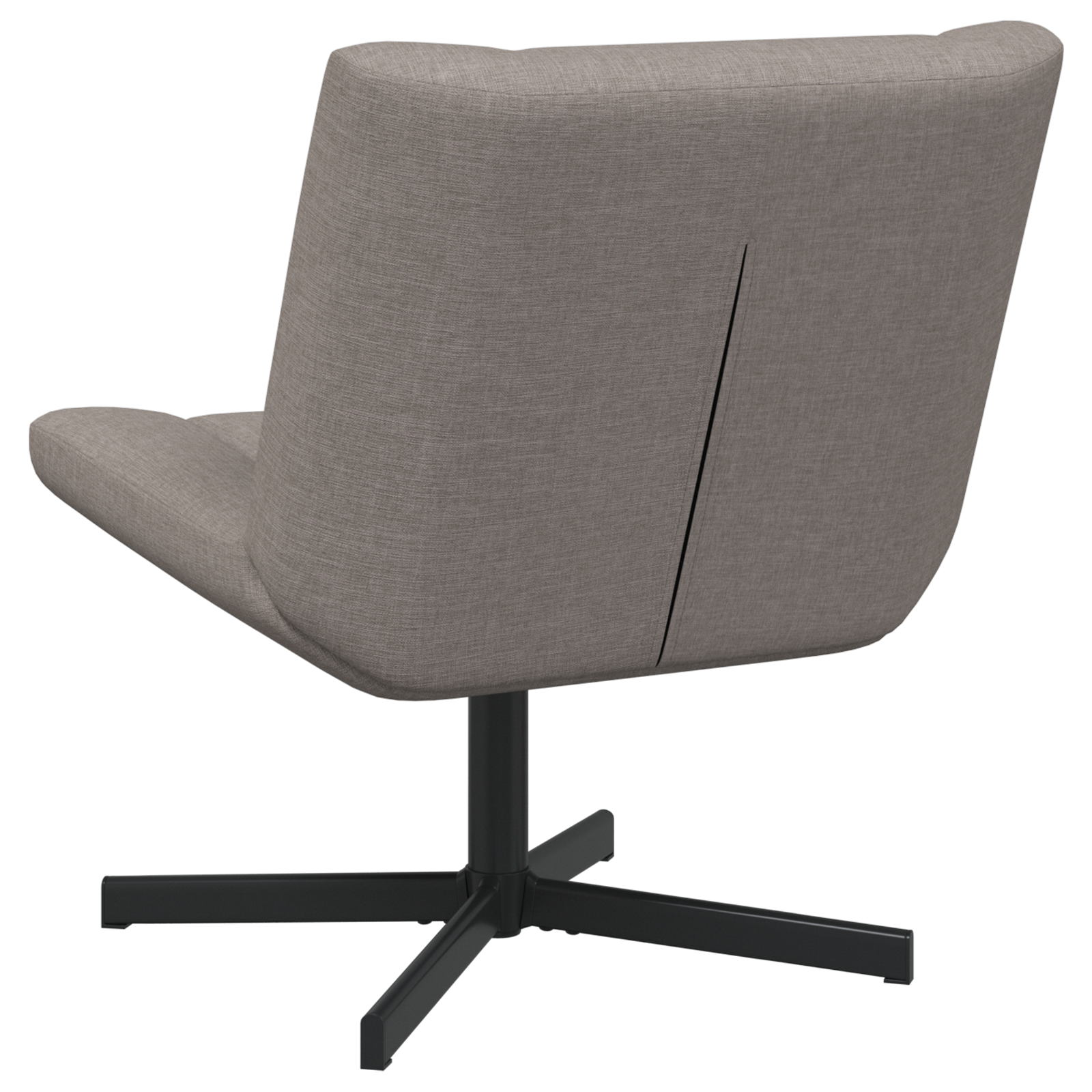 Accentstol Taupe Stoff, Metallbase Standard Ergonomisk