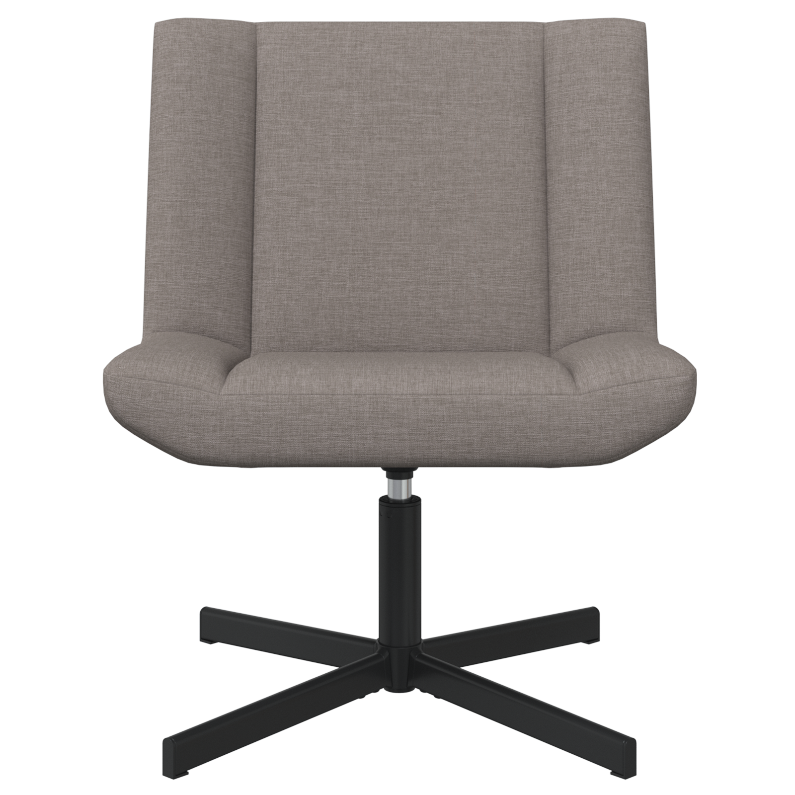 Accentstol Taupe Stoff, Metallbase Standard Ergonomisk