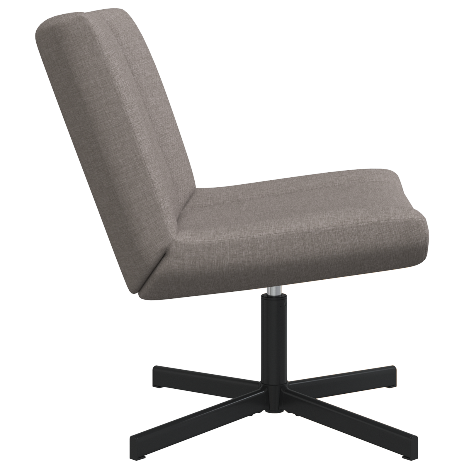 Accentstol Taupe Stoff, Metallbase Standard Ergonomisk