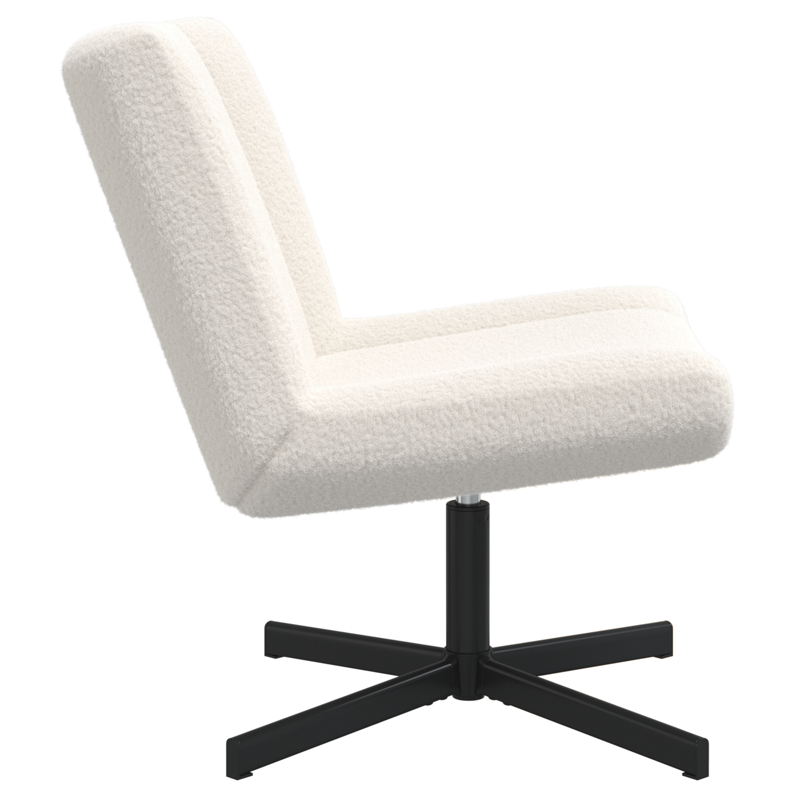 Accent Stol Kremhvitt Stoff Middels Ergonomisk Accent Stol