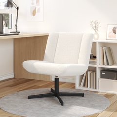 Accent Stol Kremhvitt Stoff Middels Ergonomisk Accent Stol