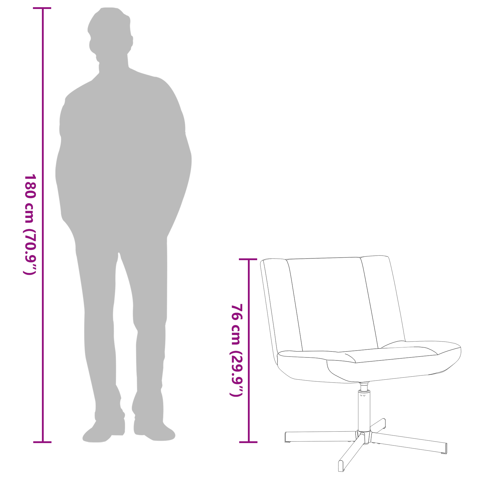 Accent Stol Kremhvitt Stoff Middels Ergonomisk Accent Stol