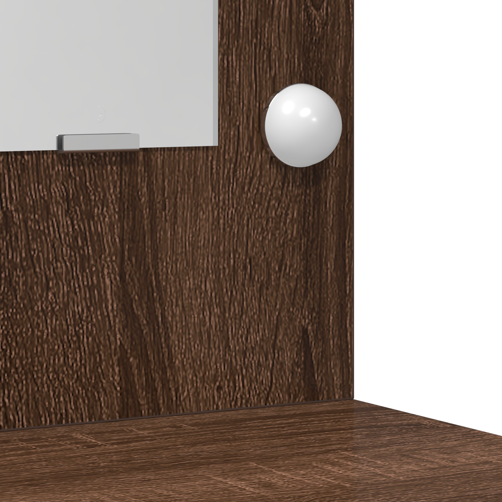 Sminkebord med LED-lys Brun Eik 78,5x41x135 cm