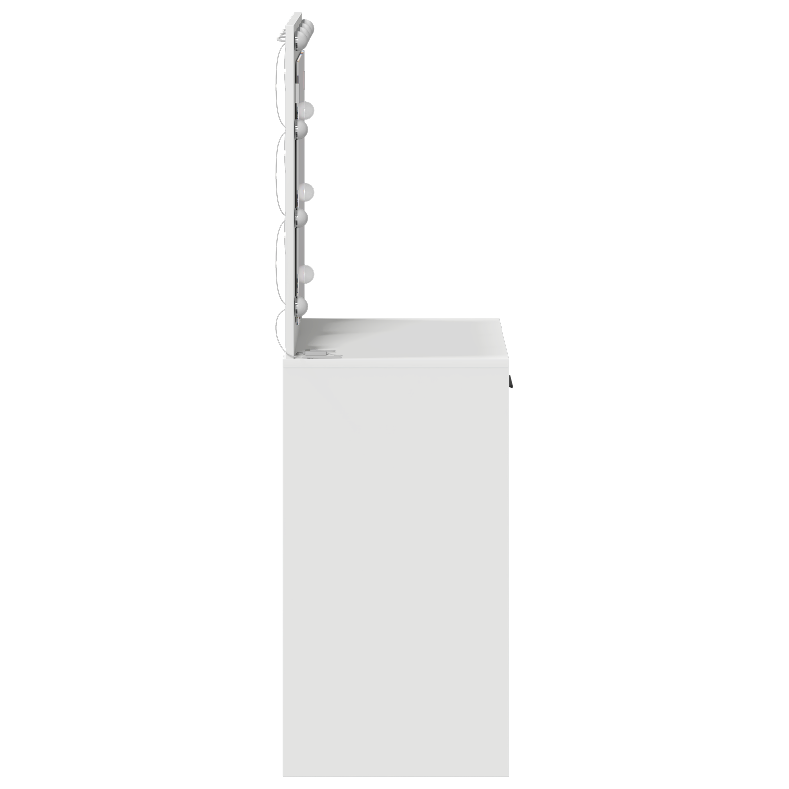 Sminkebord med LED-lamper Hvit 50x41x135 cm