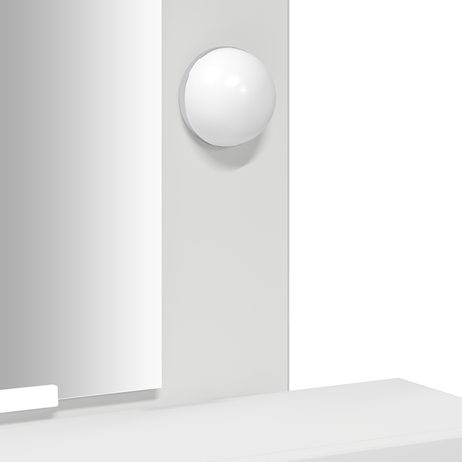 Sminkebord med LED-lamper Hvit 50x41x140 cm
