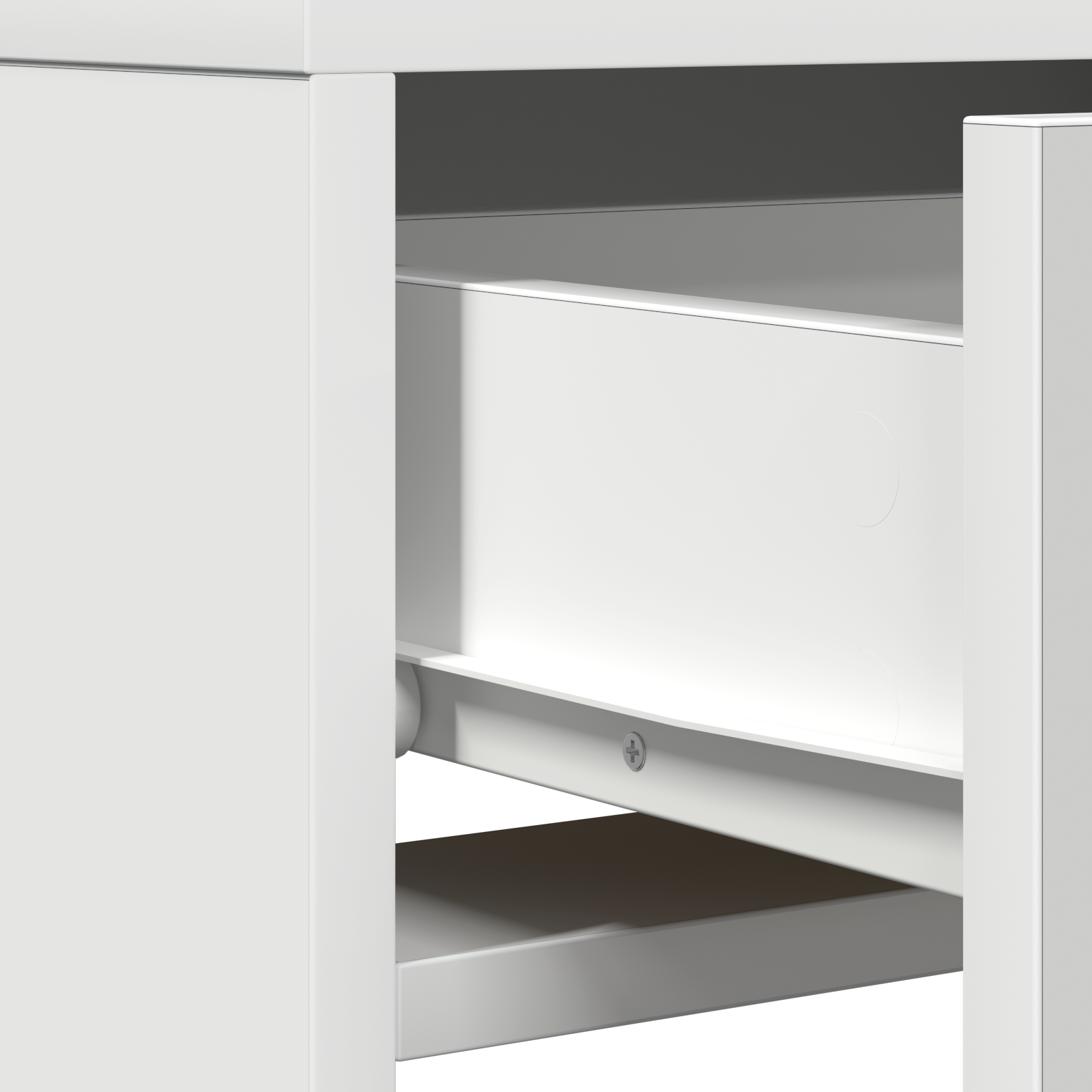 Sminkebord med LED-lamper Hvit 50x41x140 cm