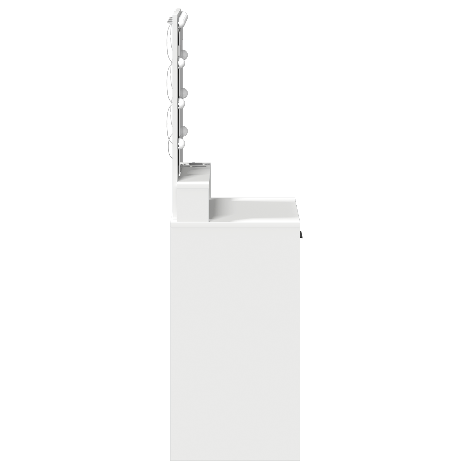 Sminkebord med LED-lamper Hvit 50x41x140 cm