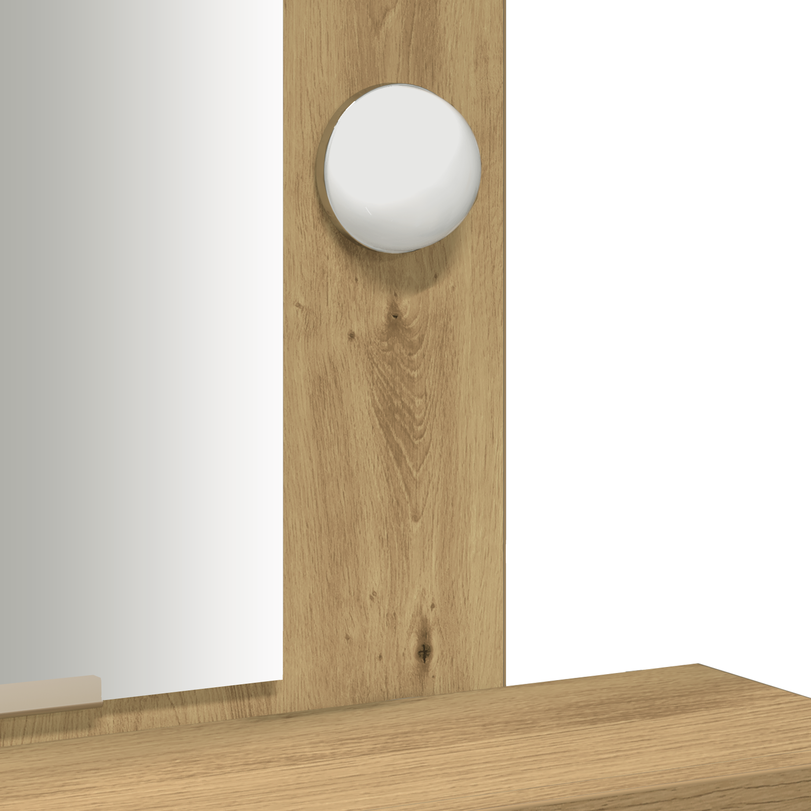 Sminkebord med LED-lamper i Artisan Eik 50x41x140 cm