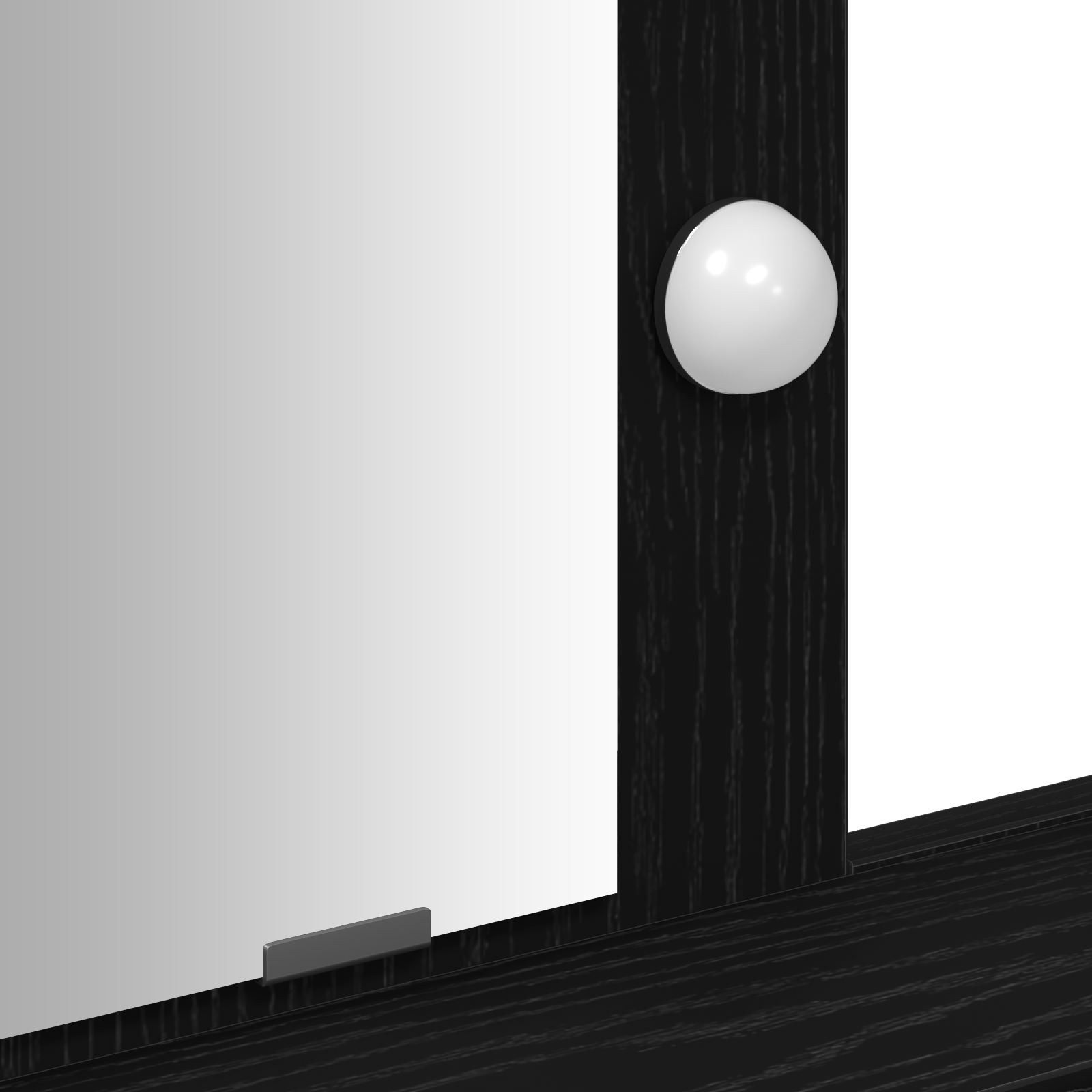 Sminkebord med LED Lys, Svart Eik, 79x41x140 cm