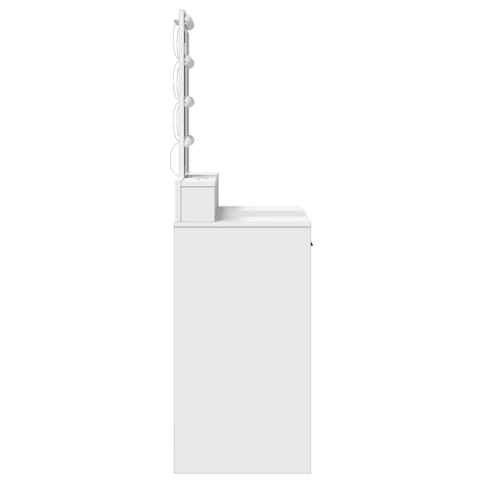 Sminkebord med LED-lamper Hvit 100x41x140 cm