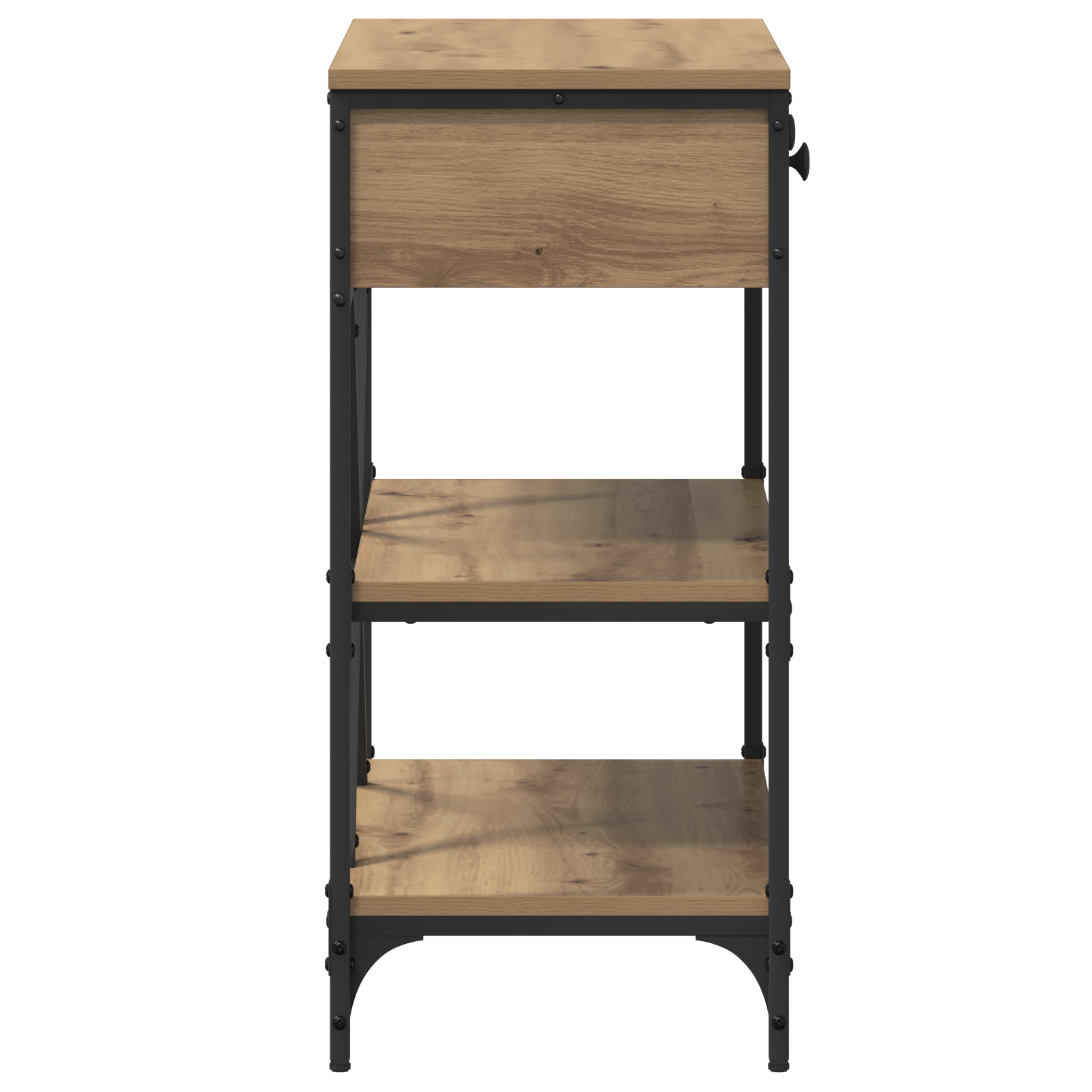 Avlastningsbord Massiv Eik 75x34,5x75 cm Konstruert Tre